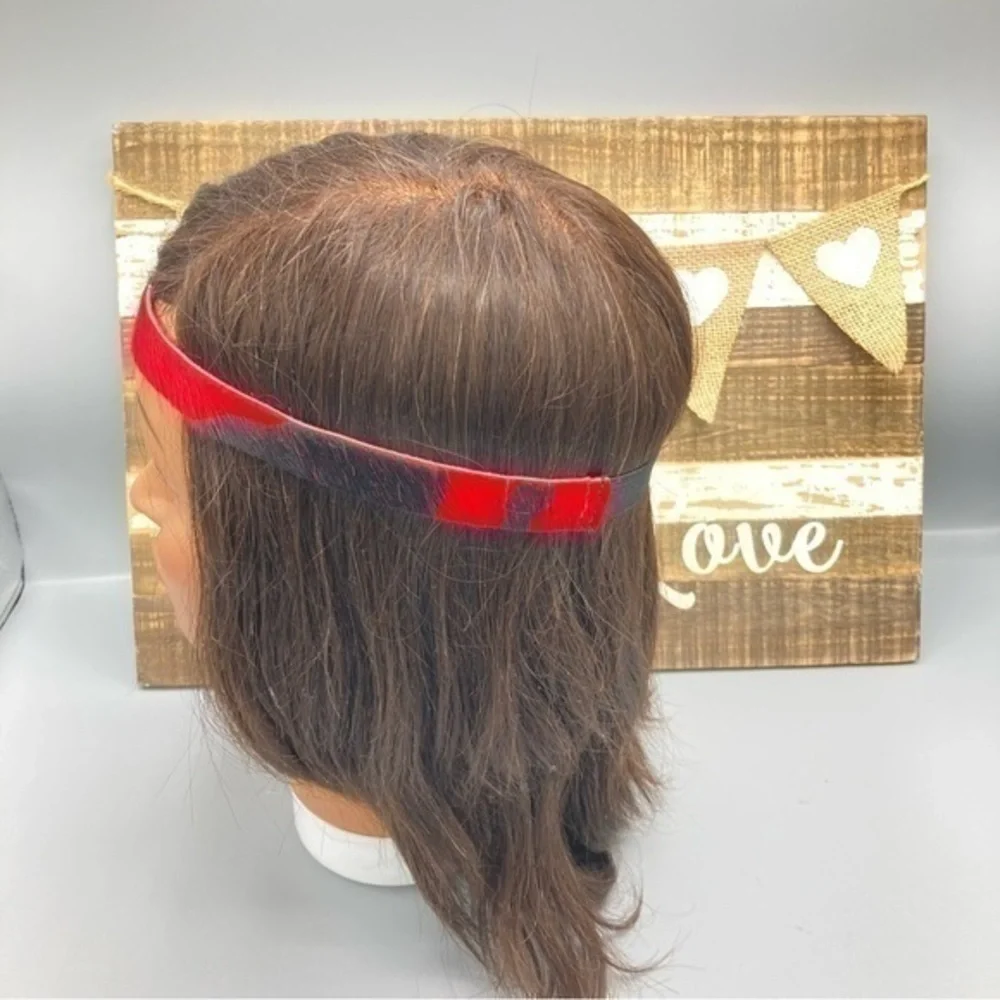 ✨NWOT Zebra 🦓 headband halo 😇 red black
